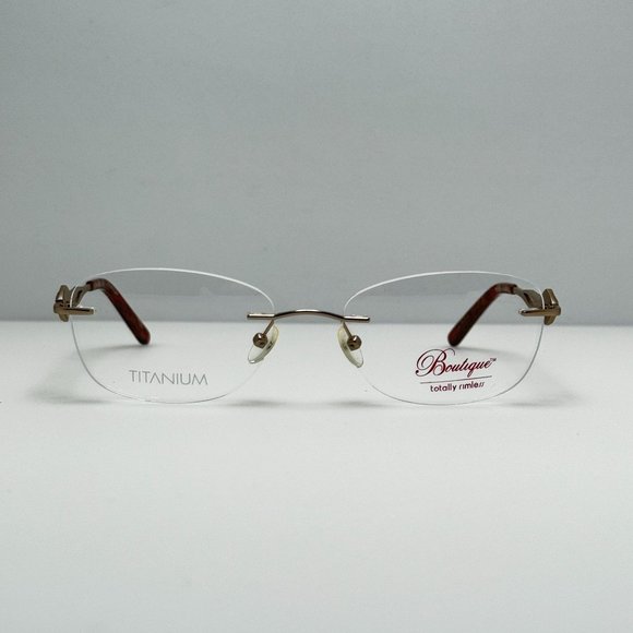 Boutique Eyeglasses Eye Glasses Frames Pave 242 Gld 52-17-135 Titanium main image 4